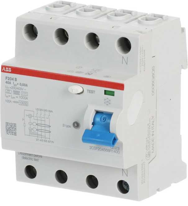 FI-Schutzschalter  40A 4-polig 30mA Typ B 