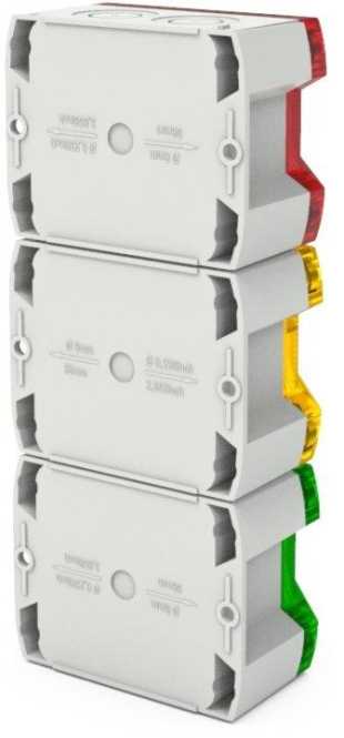 LED Ampelleuchte PY L-S-TL-3 rot/gelb/grün 90-265AC RAL7035 