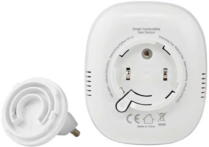 Smartlife Gasdetektro ZBDG11CWT Mit Testtaste 75 dB Weiss 