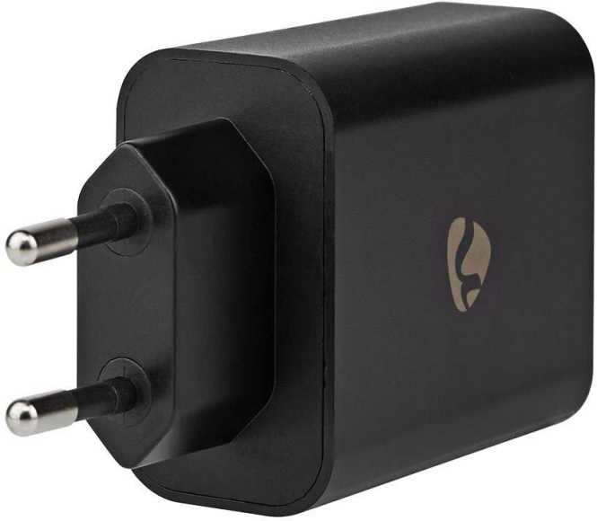USB-Netzladegerät 2 Ausgänge 1xUSB A 1xUSB C 3,25A 65W schwarz 