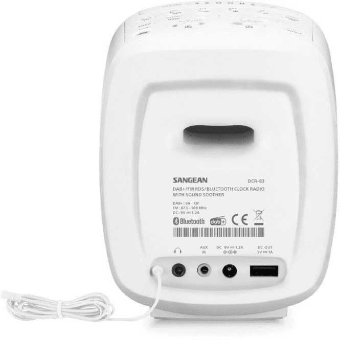 Radio DCR-83 Wecker Bluetooth Nickerchen-Timer weiß 