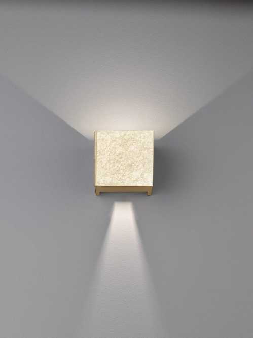 Wall Wandleuchte blattgoldfarben LED 2x3W 3000K 