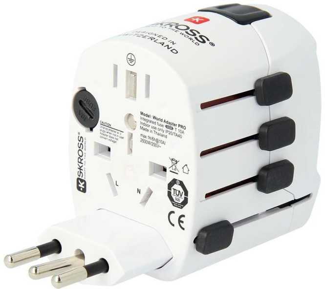 Reiseadapter World PRO Geerdet 
