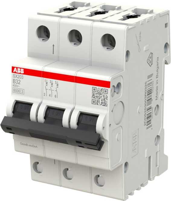 LS-Schutzschalter 3-polig 6kA B-Char 32A 3TE 
