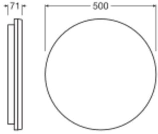 Anbauleuchte SURFACE FLAT ROUND SENSOR 500 P 27W CPS 