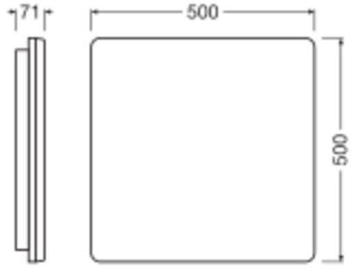 Anbauleuchte SURFACE FLAT SQUARE 500 P 27W CPS 