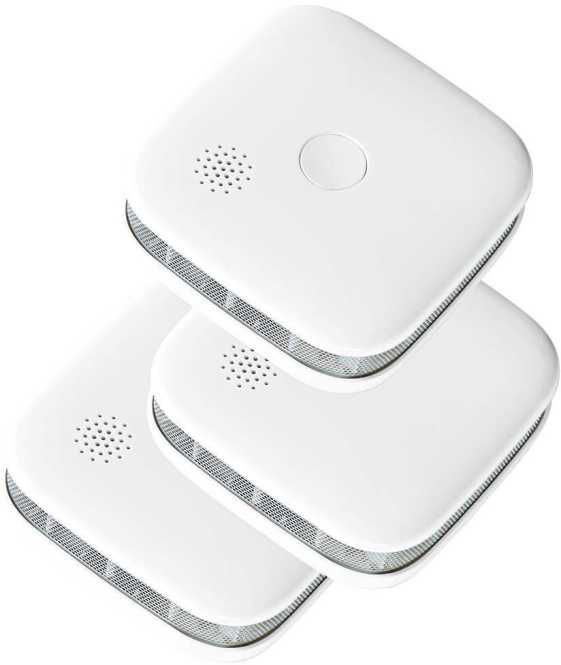 SmartLife Rauchmelder Batteriebetrieben 85 dB 3 Stück weiß 