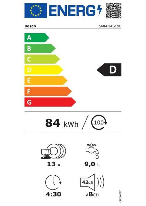 Geschirrspüler teilingriert Serie 4 60 cm SMI4HAS19E 
