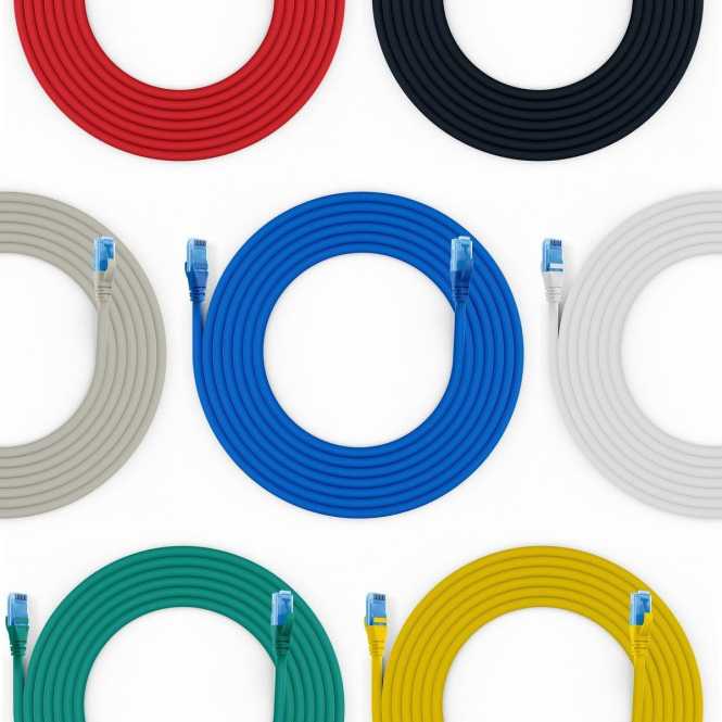 RJ45 Patchkabel U/UTP Kat.6A LSZH Premium 500MHz 5m grau 