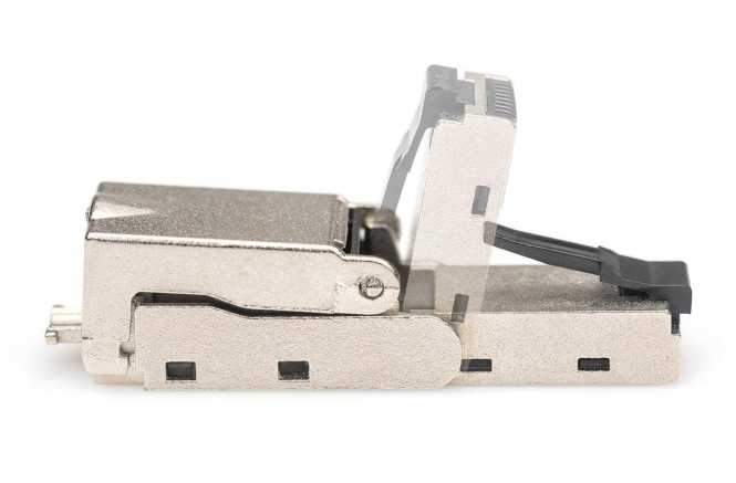 RJ45 Stecker STP Kat.6A feldkonfektionierbar abwinkelbar 