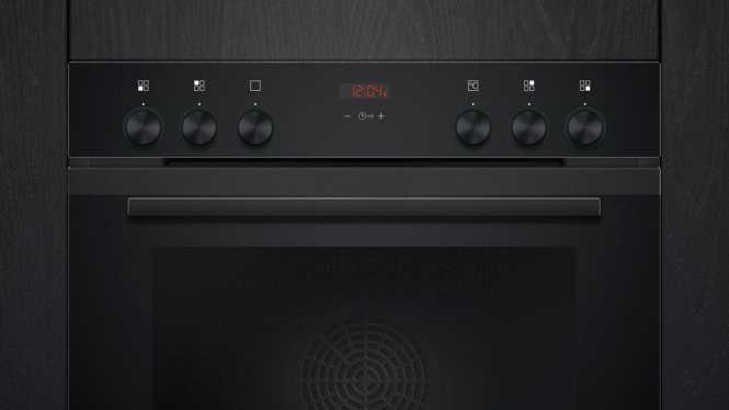 Einbau-Herd iQ300 60 x 60 cm Deep black inox 