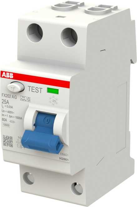 FI-Schutzschalter 25A 2-polig 30mA Typ A/G kurzverz. 