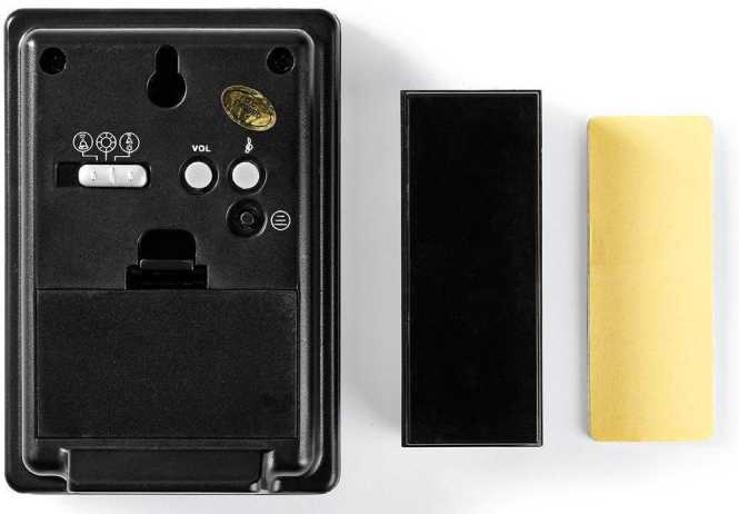 Drahtlos-Türklingel-Set Batteriebetrieb 36 Melodien 80 dB IP44 schwarz 