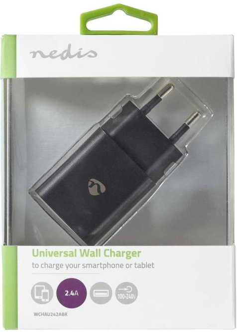 Netzladegerät 2,4 A 1 Ausgang USB-A Schwarz 