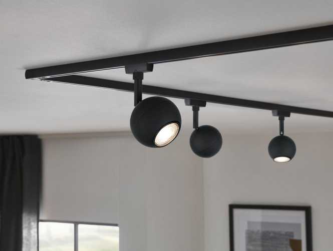 URail Spot Tup max. 1x10W GU10 Schwarz matt 230V 