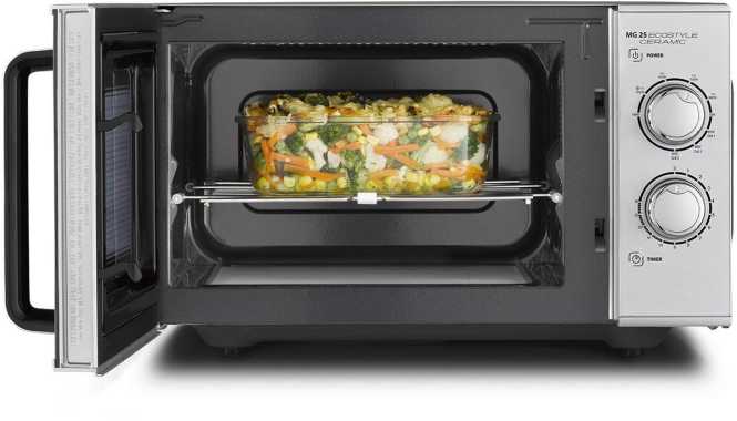 Mikrowellenherd mit Grillfunktion freistehend MG 25 Ecostyle Ceramic 