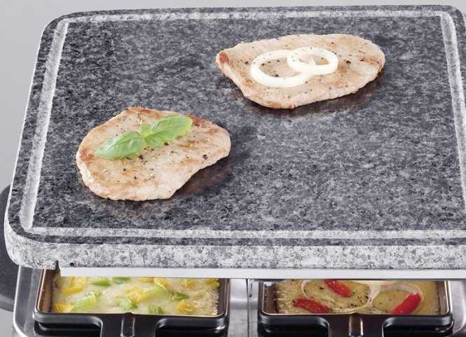 Raclette-Grill mit Naturgrillstein und Grillplatte RG 2373 