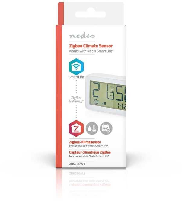 Klimasensor ZigBee 3.0 Batteriebetrieben 17x75x45 mm weiß 