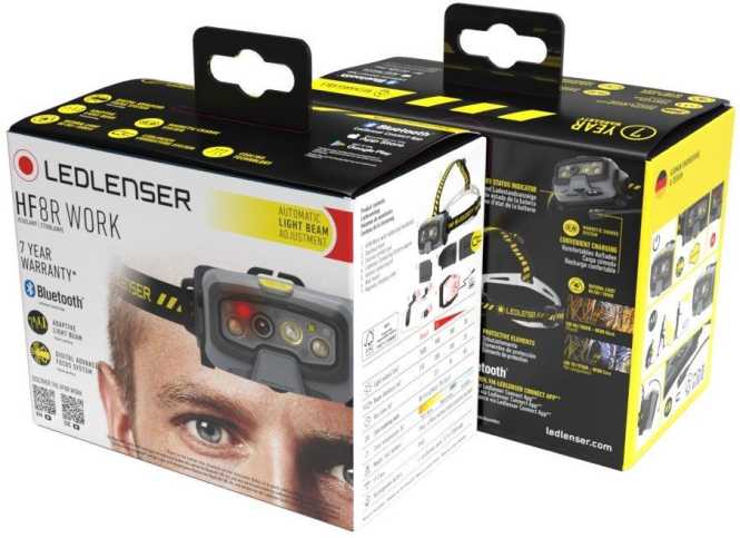 HF8R WORK LED Stirnlampe mit Akku IP68 1600lm Dimmt und fokussiert automatisch 