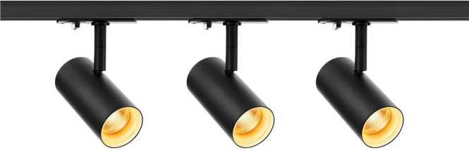NOBLO SPOT Schienensystem Set rund 2700K 19W Phasenabschnitt 32° schwarz 