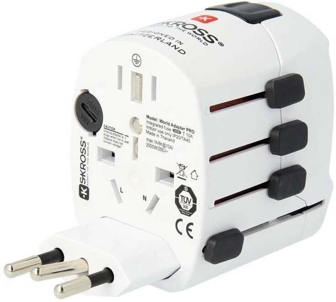 Reiseadapter World PRO Geerdet 