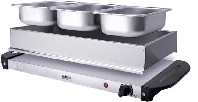 2 in 1 Buffetwärmer und Warmhalteplatte 4.1 
