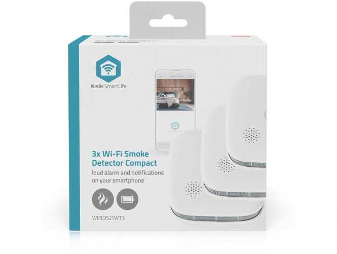 SmartLife Rauchmelder Batteriebetrieben 85 dB 3 Stück weiß 