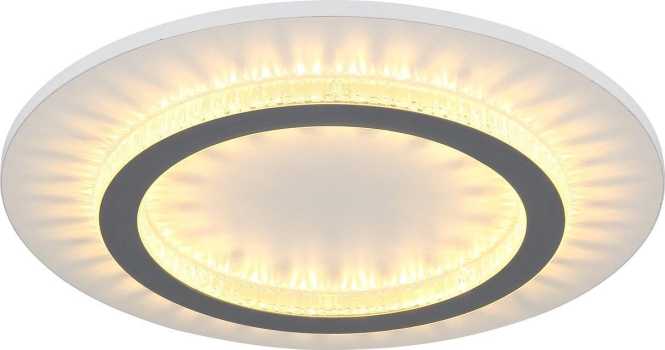 Deckenleuchte 24W LED CCT Dimmbar Jayden weiß Kristall 