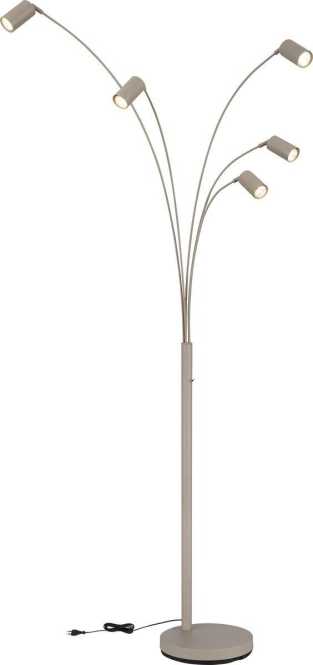 Stehleuchte 5xGU10 35W Wippschalter Robby Sandfarben 