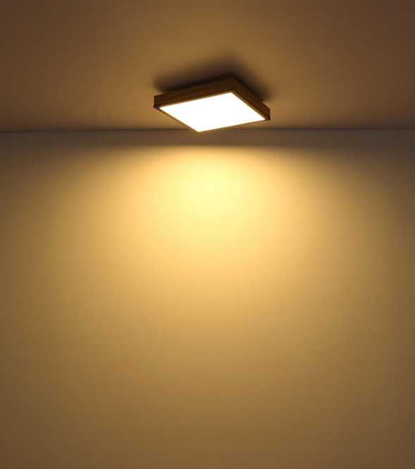 DORO Deckenleuchte alu/graphit Acryl opal LED 12W 3000K 30x30cm 