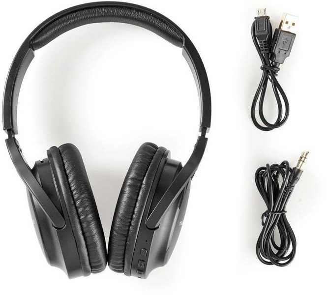 Kabellose Kopfhörer Bluetooth Over-Ear Schwarz 