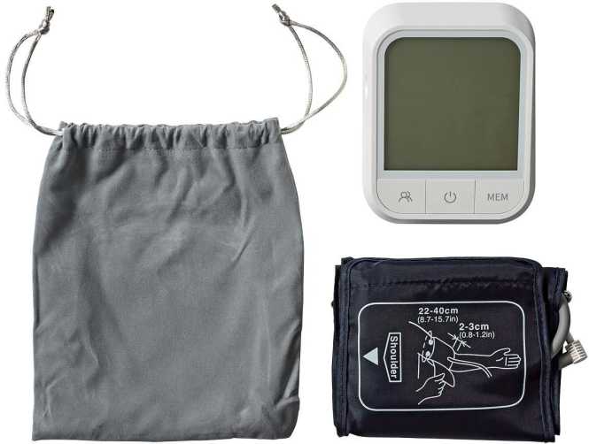 SmartLife Blutdruckmessgerät Oberarm Bluetooth LCD-Anzeige weiß 