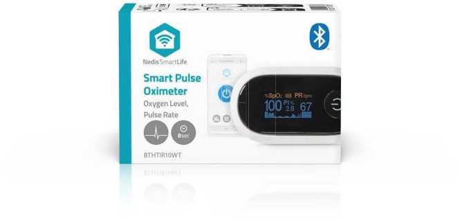 SmartLife Pulsoximeter Bluetooth OLED-Anzeige Pulsfrequenz Sauerstoffsättigung 