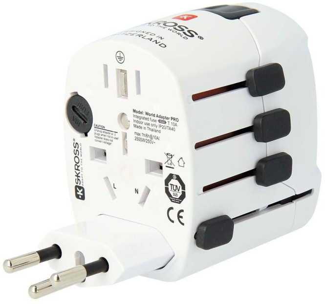 Reiseadapter World PRO Geerdet 