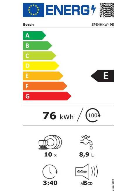 Geschirrspüler 45 cm SPS4HKW49E 
