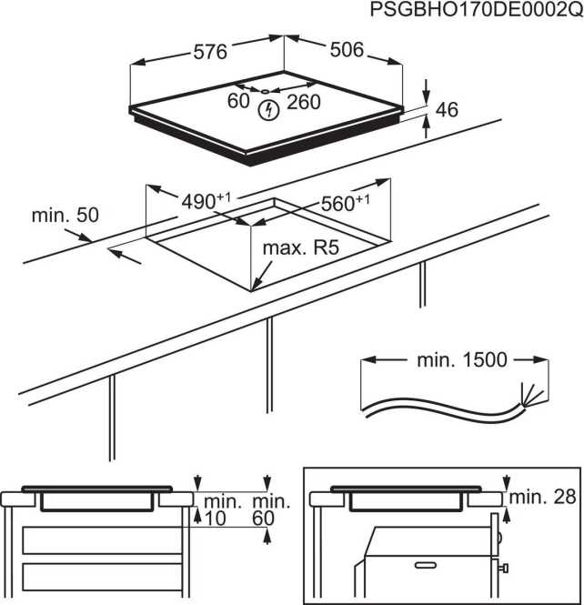 Autarkes Kochfeld Induktion Hob²Hood 60 cm Edelstahlrahmen Aufliegend 