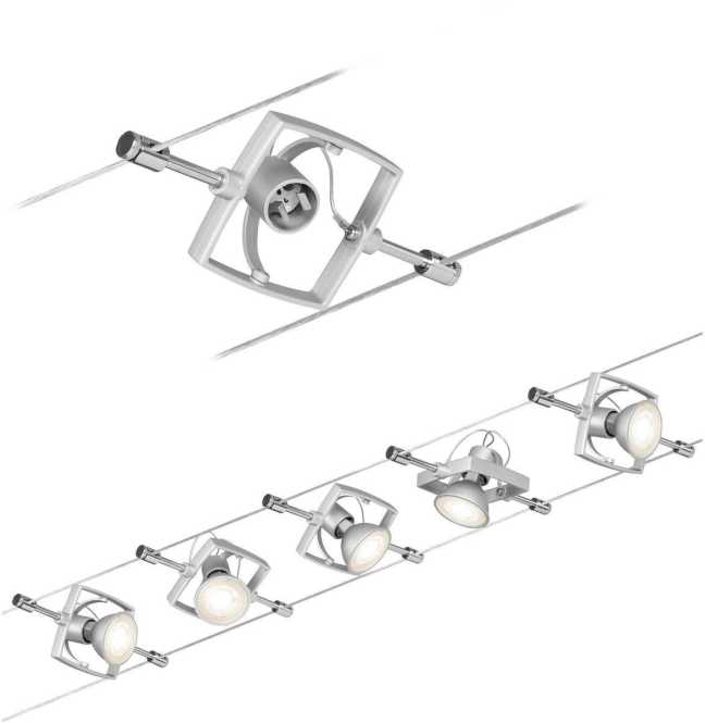 Wire System Set Mac II max. 5x10W GU5,3 Chrom matt 