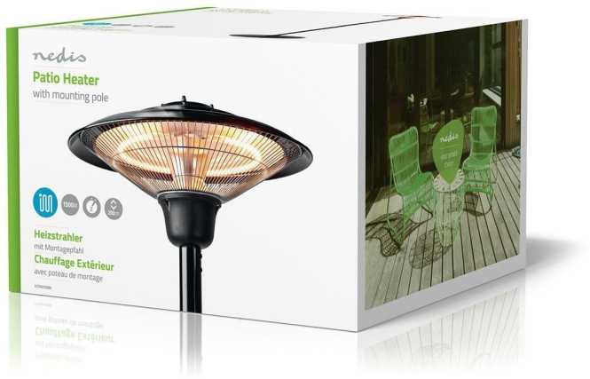 Terrassen- Heizstrahler mit Stativ 1500 W IP34 