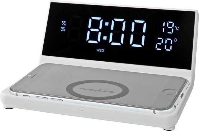 Wecker mit kabellosem Ladegerät für Smartphone WCACQ20WT 