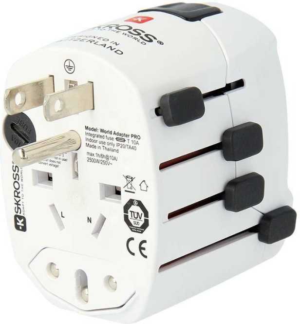 Reiseadapter World PRO Geerdet 