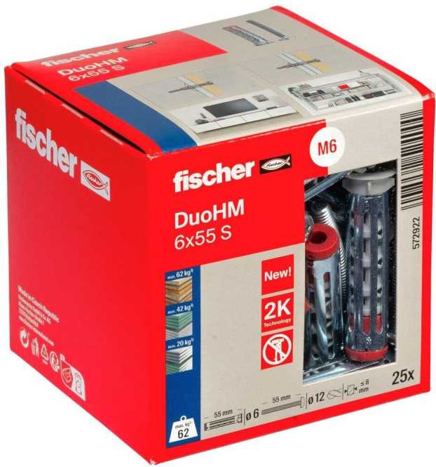 Hohlraumdübel DuoHM 6x55 S PZ 