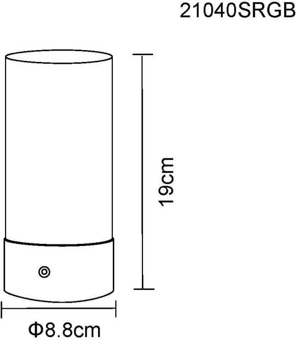 Tischleuchte 1,8W LED RGBW 160lm Lex schwarz +Akku 