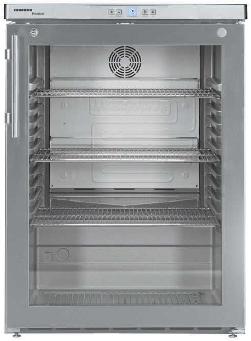 Umluftkühlschrank unterbaufähig mit Isolierglastür FKUv 1663 