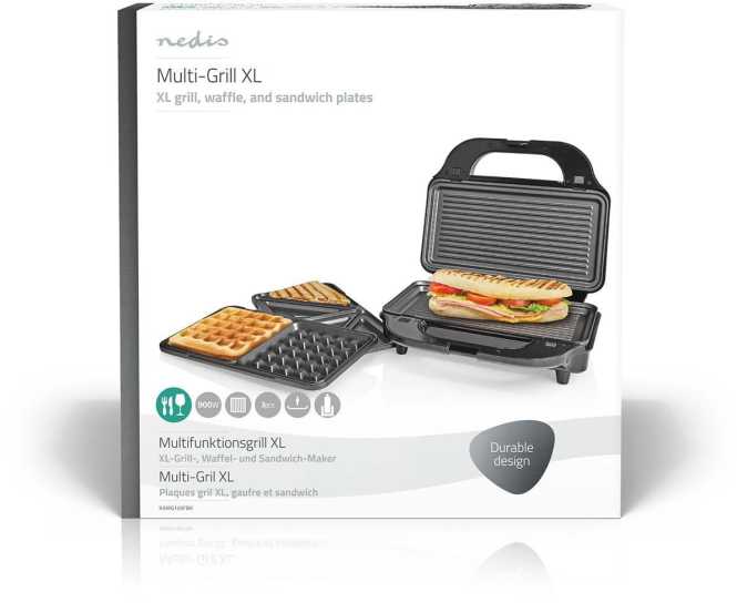 Multifunktionsgrill KAMG120FBK 900 W 280x150 mm 