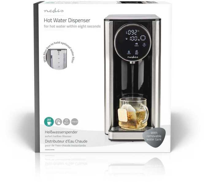 Heißwasserspender 2,7 Liter 2600W Aluminium / schwarz 