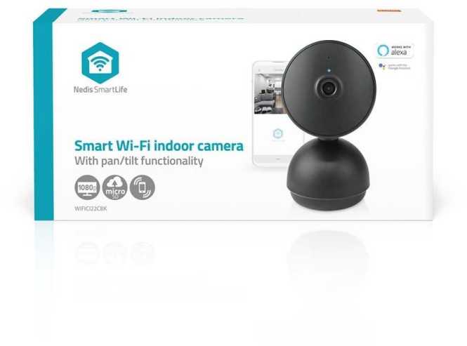 SmartLife Innenkamera Full HD 1080p mit Bewegungssensor Nachtsicht Schwarz 