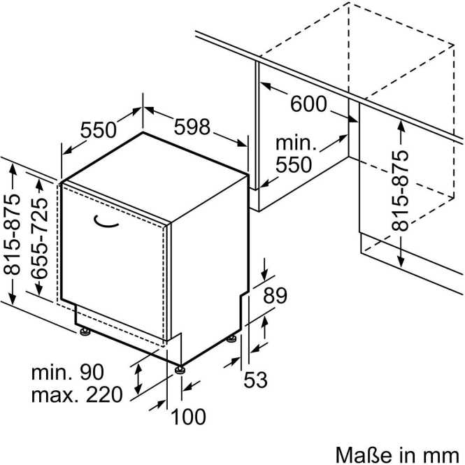 Geschirrspüler Vollintegrierter Serie 4 60 cm SMV46KX04E 