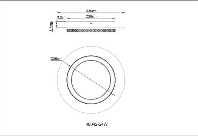 Deckenleuchte 24W LED CCT Dimmbar Jayden weiß Kristall 